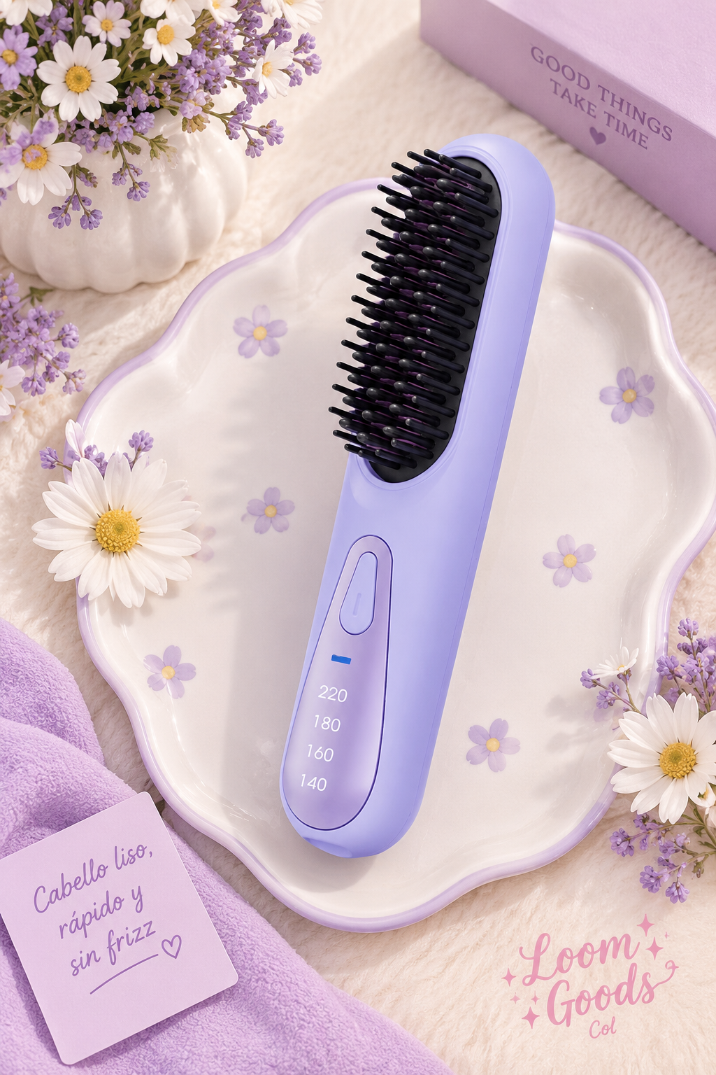 Cepillo Alisador Portátil Anti-Frizz