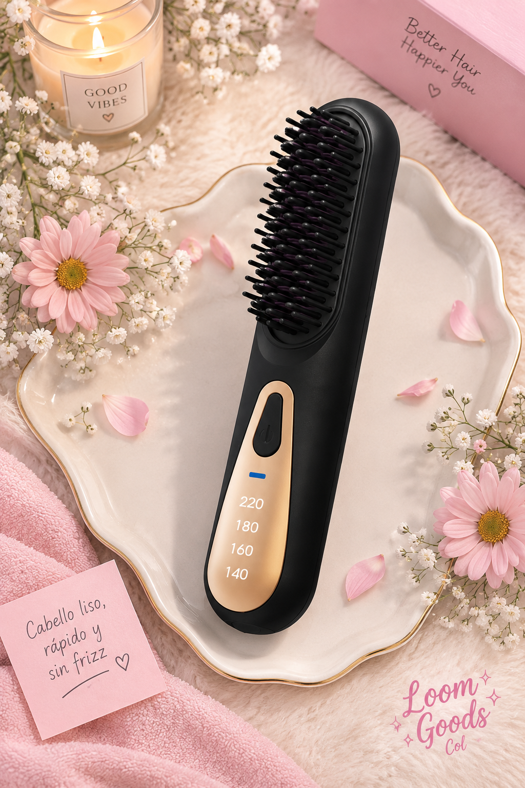 Cepillo Alisador Portátil Anti-Frizz